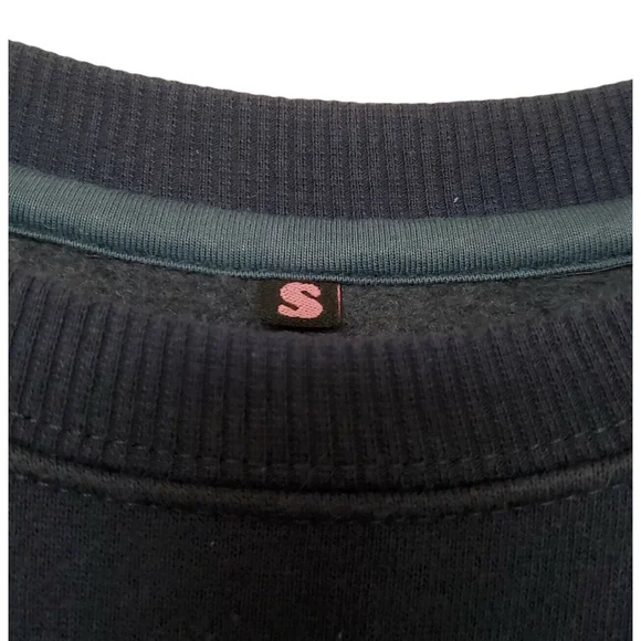 Lazy Oaf Size S Blue Dots Jumper Pullover Top With Two Side Pockets - Picture 3 of 5